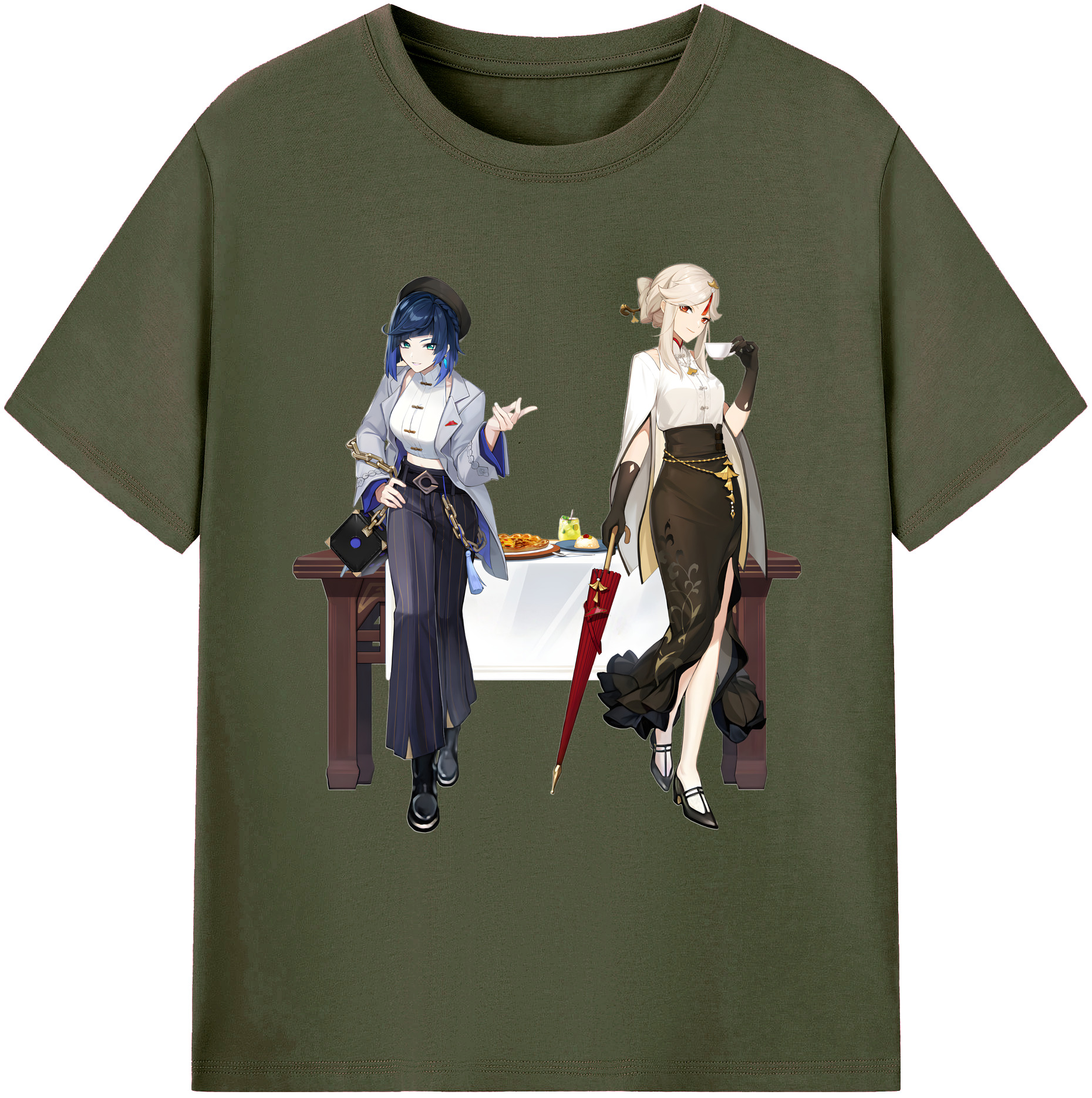 げんし神 夜兰 やらん genshin Yaran 綿100％ メンズ半袖Tシャツ｜肌触りやわらか＆通気性